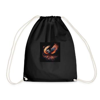 Puissant phénix montant, ligne d’icônes - Sac de sport léger - noir - Devant
