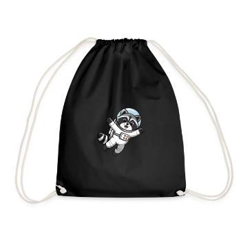 Astro Racoon - Astronaute de l’espace - Sac de sport léger - noir - Devant