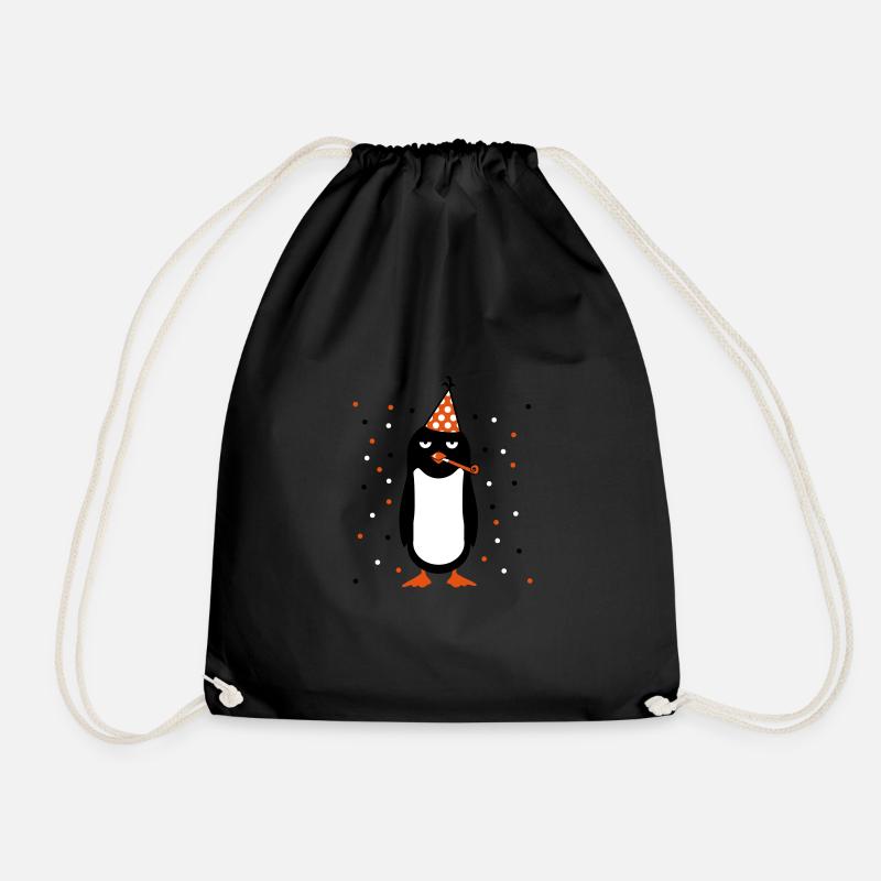 Party Pinguin - Turnbeutel - Schwarz