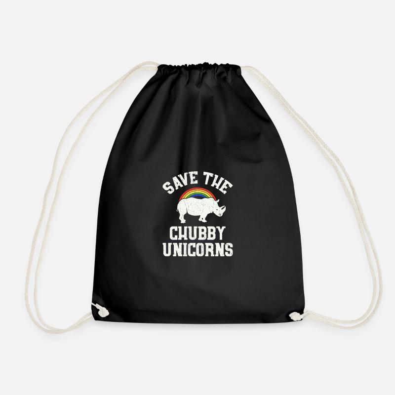 Save The Chubby Unicorns - Klimawandel - Turnbeutel - Schwarz
