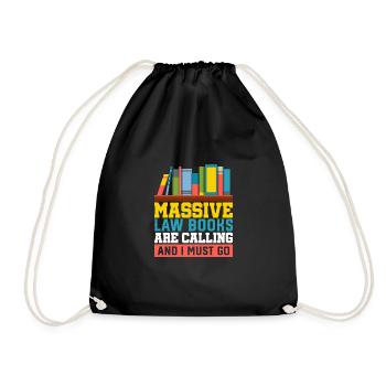 Lawyer gifts for law students & attorneys - Drawstring Bag - black - Front