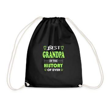 Best Grandpa Bester Opa for Ever für immer - Turnbeutel - Schwarz - Vorne