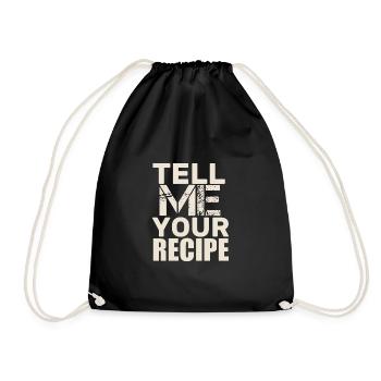 tell recipe - Turnbeutel - Schwarz - Vorne