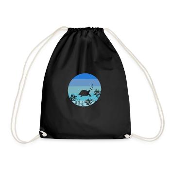 Créatures marines Océan Animal Cadeau Tortue - Sac de sport léger - noir - Devant