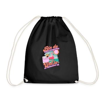 Design de fête 'I’m there can go' Flamingo - Sac de sport léger - noir - Devant