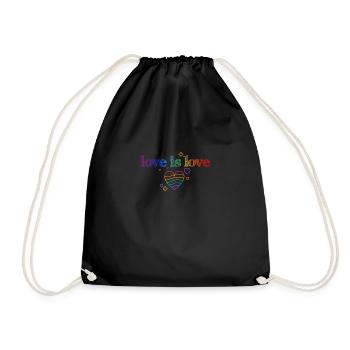 L’amour, c’est l’amour ! Déclaration Gay Pride LGBTQI+ - Sac de sport léger - noir - Devant