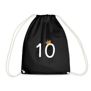10 - Turnbeutel - Schwarz - Vorne