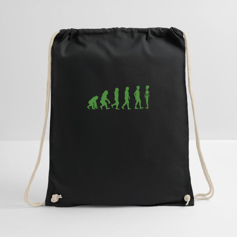 Alien / Area 51 / UFO: Evolution - Monkey - Human - Drawstring Bag