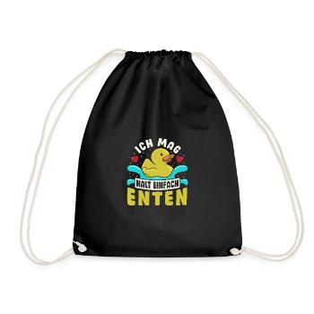 Sauvagine canard se nourrissant croassement J’aime juste les canards - Sac de sport léger - noir - Devant