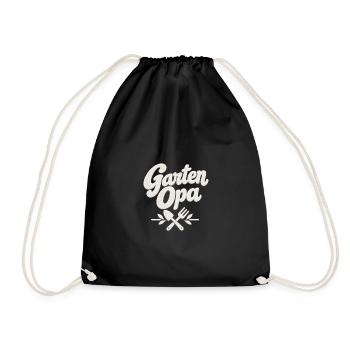 Garten Opa Pflanzenliebe Retro - Turnbeutel - Schwarz - Vorne