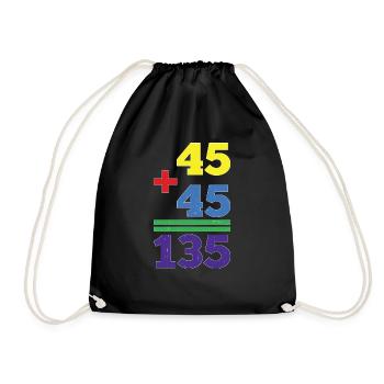 45 + 45 = 135 29 - Drawstring Bag - black - Front