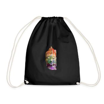 Regenbogen Buddha - Turnbeutel - Schwarz - Vorne
