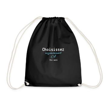 les vrais amis - Sac de sport léger - noir - Devant