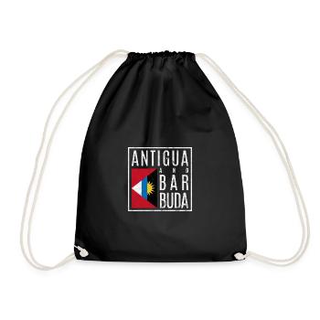 Antigua and Barbuda - Drawstring Bag - black - Front