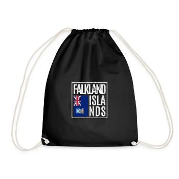 Falklandinseln - Turnbeutel - Schwarz - Vorne