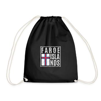 Faroe Islands - Drawstring Bag - black - Front