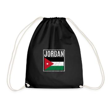 Jordanien - Turnbeutel - Schwarz - Vorne