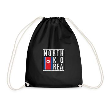 Corée du Nord - Sac de sport léger - noir - Devant