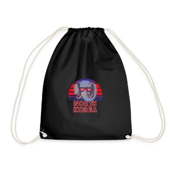 Corée du Nord - Sac de sport léger - noir - Devant