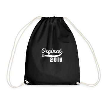 Vintage Original Since 2010 Birthday Retro - Drawstring Bag - black - Front