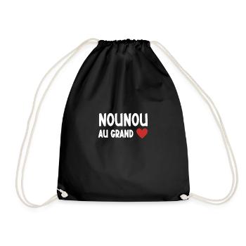 nounou au grand cœur - Sac de sport léger - noir - Devant