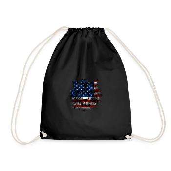 United States - Drawstring Bag - black - Front