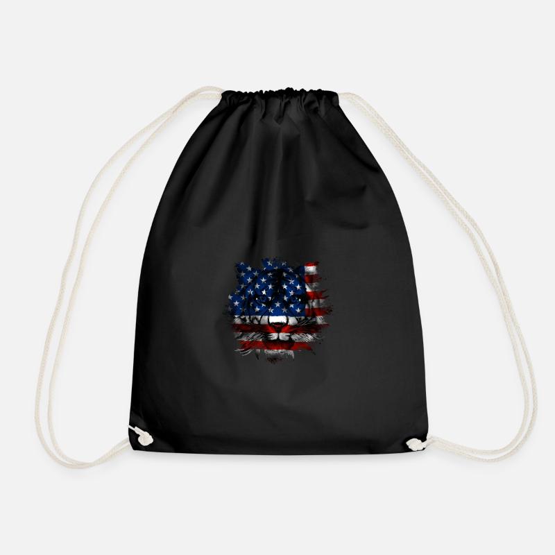 USA - Turnbeutel - Schwarz