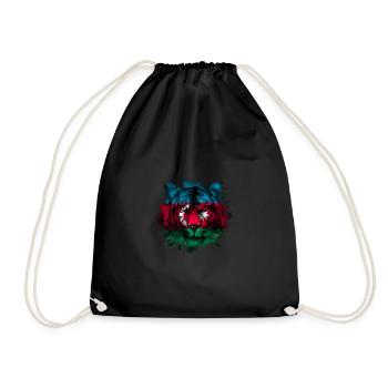 Azerbaijan - Drawstring Bag - black - Front