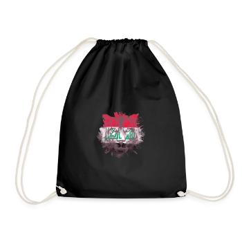 Iraq - Drawstring Bag - black - Front