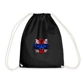 Netherlands Antilles - Drawstring Bag - black - Front