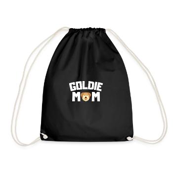 Goldie Mama Dogs Mother's Day Golden Retriever - Drawstring Bag - black - Front