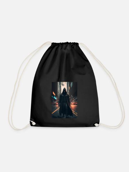 Futuristic Reaper - Drawstring Bag - black