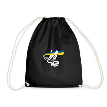 Solidarity and peace for Ukraine - Drawstring Bag - black - Front