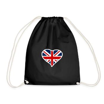 Union Jack - Drawstring Bag - black - Front