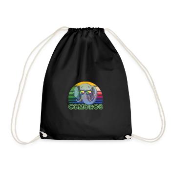 Comoros - Drawstring Bag - black - Front