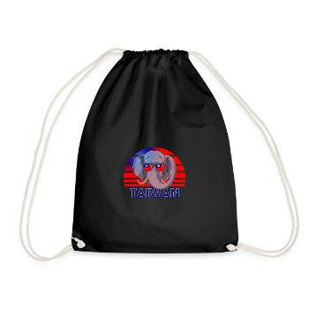 Taiwan - Drawstring Bag - black - Front