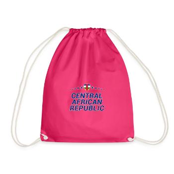 Central African Republic - Drawstring Bag - fuchsia - Front