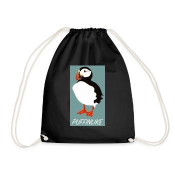 Puffin Puff Puffin - Drawstring Bag - black - Front