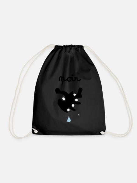 noirdesirrouge - Drawstring Bag - black