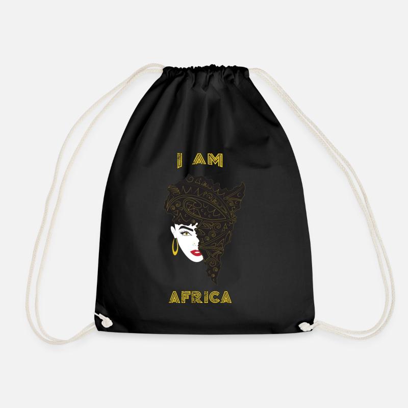 Ich bin Afrika - Turnbeutel - Schwarz