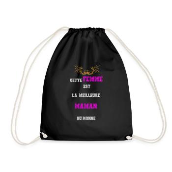 Cette femme est la meilleure Maman du monde - Sac de sport léger - noir - Devant