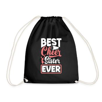 Best Sister Ever Cheerleader Cheerleading Cheerdan - Turnbeutel - Schwarz - Vorne