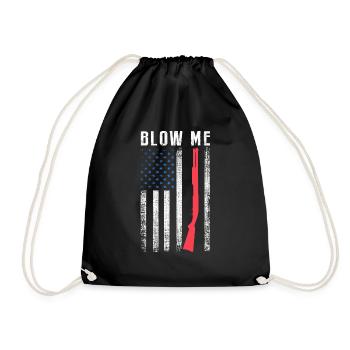 Funny Duck Hunting Design Hunter Hunting Duck Design - Drawstring Bag - black - Front