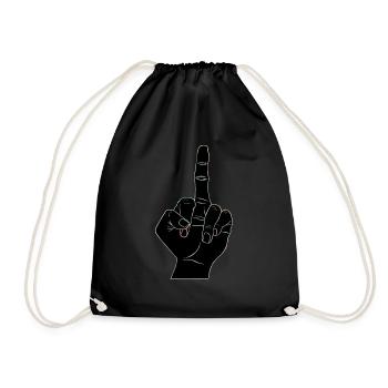 Doigt noir - Sac de sport léger - noir - Devant