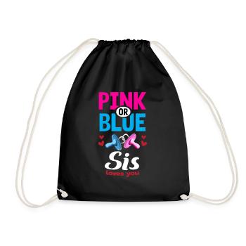 Rose ou bleu Sis aime vous genre Révéler La fête - Sac de sport léger - noir - Devant