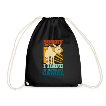 Désolé, je ne peux pas avoir de plans avec mon chameau - Sac de sport léger - noir - Devant