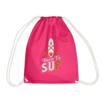 SUP Paddle Board Paddleboarding - Turnbeutel - Fuchsia - Vorne