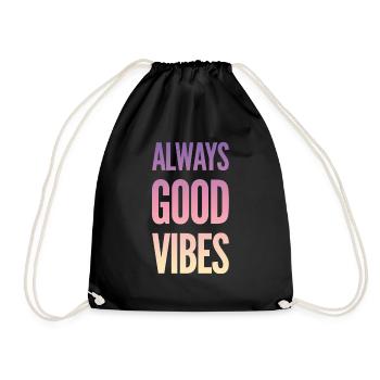 Good vibes - Turnbeutel - Schwarz - Vorne