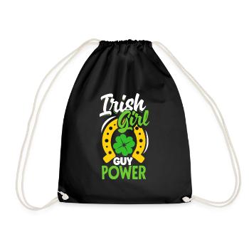 Irish Girl Celebrate Ireland St Patricks Day - Turnbeutel - Schwarz - Vorne