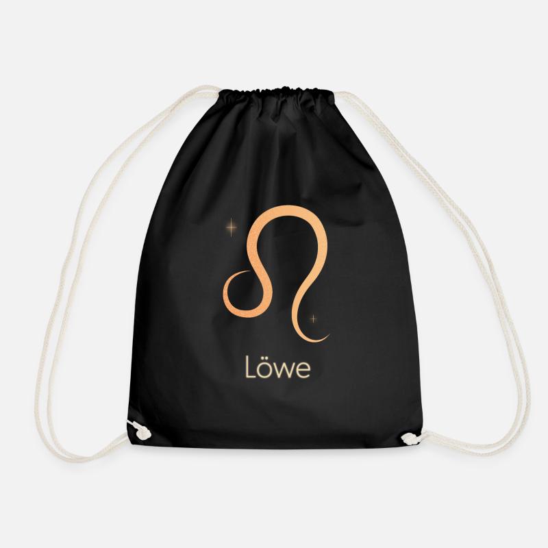 Sternzeichen Löwe - Turnbeutel - Schwarz